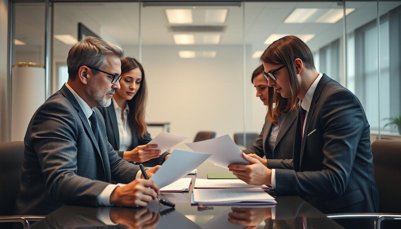 Business agreement signing